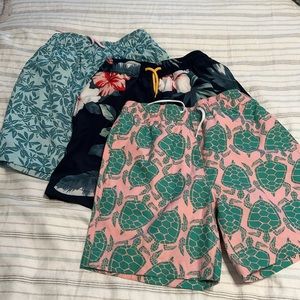 CREW CUTS size 7 boys swim trunks 3 pair